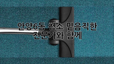 안양6동 청소, 믿음직한 전문가와 함께!