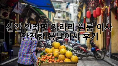 신안 안좌면 자라리 원룸 이사, 안전한 용달이사 후기
