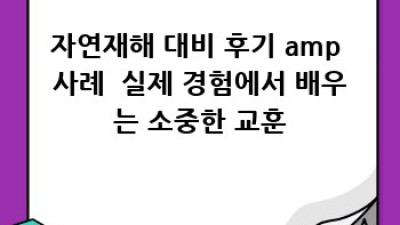 2024년 최신! 폭우, 지진, 태풍 대비 완벽 가이드